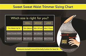 Product Showcase Sweet Sweat Waist Trimmer Size Guide