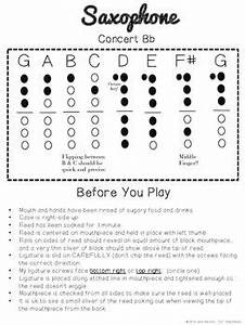 Saxophone Bb Scale Fingerings And Reed Placement Saxophone Notes