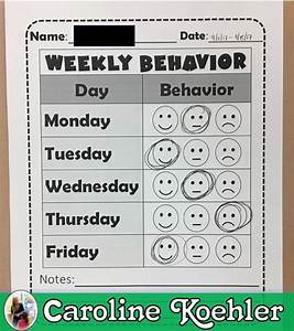 Smiley Face Behavior Chart Template Lab