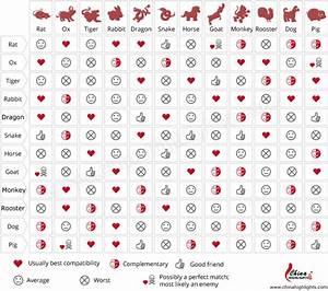 Compatibilidad Amorosa De Los Signos Del Zodíaco Chino Referencia