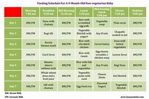 9 Month Old Feeding Schedule With 1 Week Food Chart