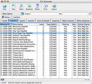 Sample Chart Of Accounts For Software Company Freeware Base
