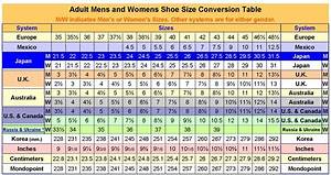 Men 39 S To Women 39 S Shoe Size Conversion Chart Us Draw Gloop