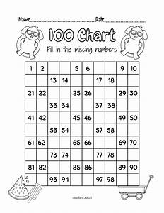 100 Chart Missing Number Fill In The Missing Numbers Worksheet Made