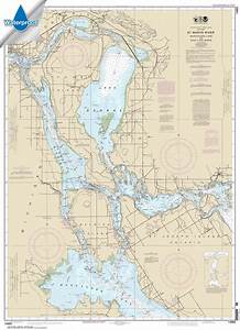 Noaa Chart 14883 St Marys River Munuscong Lake To Sault Ste 