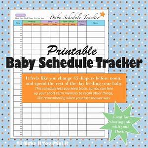 Baby Daily Schedule Template New Printable Baby Schedule Tracker And