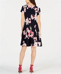  Howard Floral Print Fit Flare Dress Macy 39 S