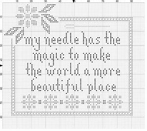 Stitching Book Club My Magic Needle Freebie Chart Cross Stitch