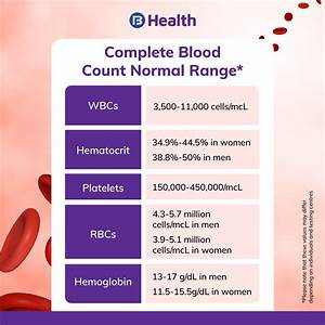 Complete Blood Count Cbc Test Normal Ranges Procedure