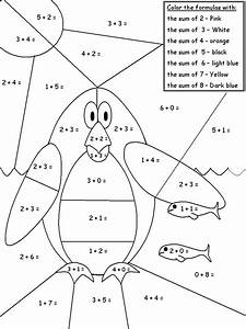 Color By Number Addition Best Coloring Pages For Kids