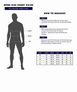 h m sizing chart