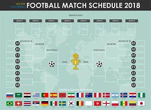 Football Or Soccer Cup Match Schedule And Wall Chart Vector For