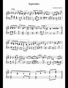 September Sheet Music For Piano Download Free In Pdf Or Midi