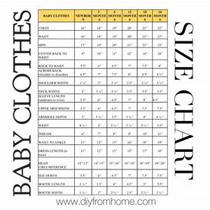 Baby Clothes Size Chart Diy From Home Crochet