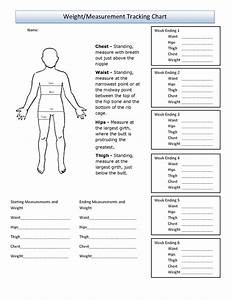 Free Printable Body Measurement Chart Weight Measurement Tracking