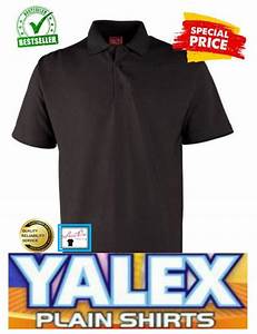 Yalex Colored Black Polo Shirt Plain Shirt With Collar For Printing