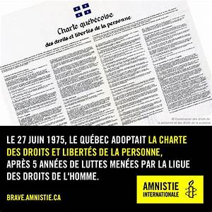 La Charte Des Droits Et Libertés De La Personne