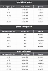 Maternity Size Chart Motherhood Closet Maternity Consignment