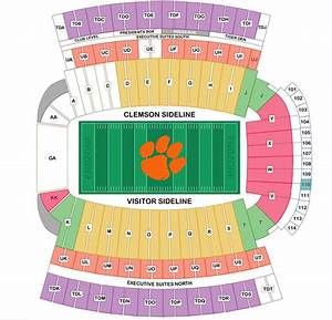 Memorial Stadium Seating Chart Clemson Awesome Home