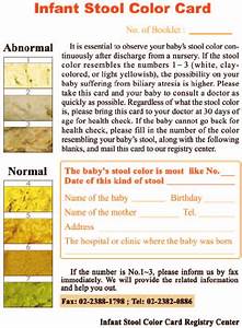 English Version Of The Infant Stool Color Card First Edition The
