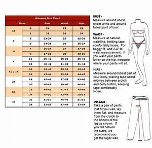 Easy To Read Pant Chart For Numeric Size Alphabetical Size And Inch