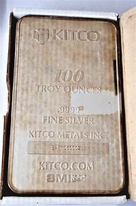100oz Silver Kitco Metals Bar Diverse Equities Inc Calgary Alberta