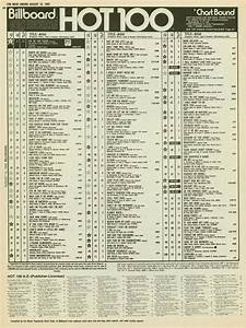 Billboard 100 Chart 1982 08 14 Billboard Songs Billboard 100