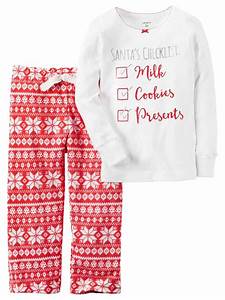 Carter 39 S Carters Girl Santa 39 S Checklist Christmas Holiday 2 Pc Pajama