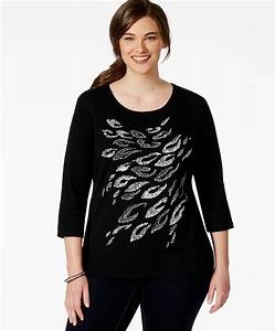  Scott Plus Size Three Quarter Sleeve Printed Top Only At Macy 39 S