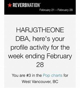 Thanks Again To Fans Harjgtheone Music No 3 In Reverbnation Charts