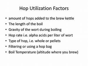Ppt Brew Day Presentation Calculating Hop Bitterness Powerpoint