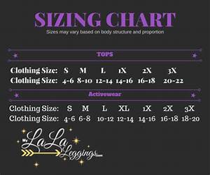 My Lala Sizing Chart Lala Active Wear Outfits