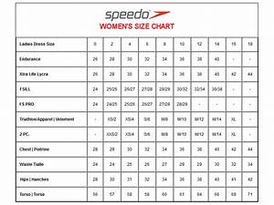 Speedo Woman Size Chart Kwst London