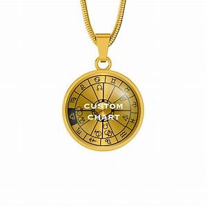 Gold Engraving Custom Engraving Astrology Jewelry Unique Maps