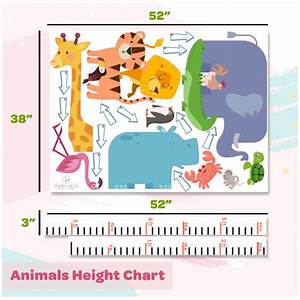 Animals Height Chart Wall Stickers For Kids Online In India