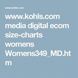 the text reads kohls com media digital eco size chart women 39 s