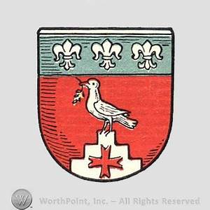 Mark With Heraldry Fleur De Lis Pigeon Shield 531236
