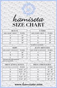 Size Chart Kamiseta