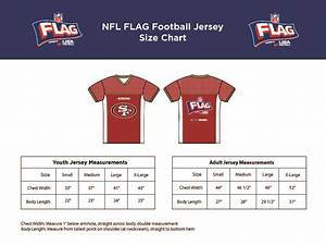 flag football jersey sizing chart