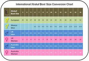 International Xtratuf Boot Size Conversion Chart For Men And Women