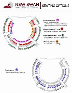 Seating Map New Swan Shakespeare Festival