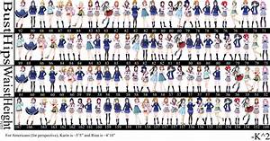 Size Chart For Muse Aqours And Pdp R Lovelive