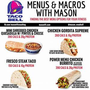 Healthy Options At Taco Bell Healthycookingtips Healthy Fast Food