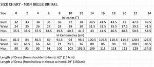 Mon Belle Bridal Size Chart Mon Belle Bridal