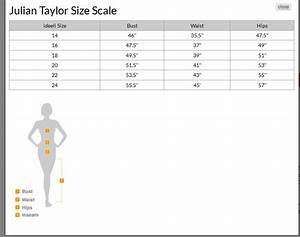 Julian Taylor Plus Size Chart Chart Size Chart Helpful Hints