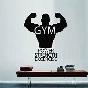 Gym Sticker Fitness Decal Body Building Posters Vinyl Wall Decals