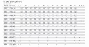 Bauer Hockey Blade Chart