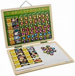  Doug Deluxe Wooden Magnetic Responsibility Chart With 90