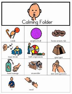 calming and alerting sensory folders with pecs