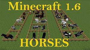 Minecraft 1 6 Horse Colors And Breeds Tutorial Doovi